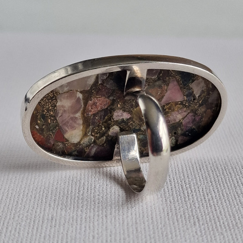 Beautiful Cocktail Ring Tourmaline Copper 925 Sterling Silver Jewellery - Baga Ethnik Living