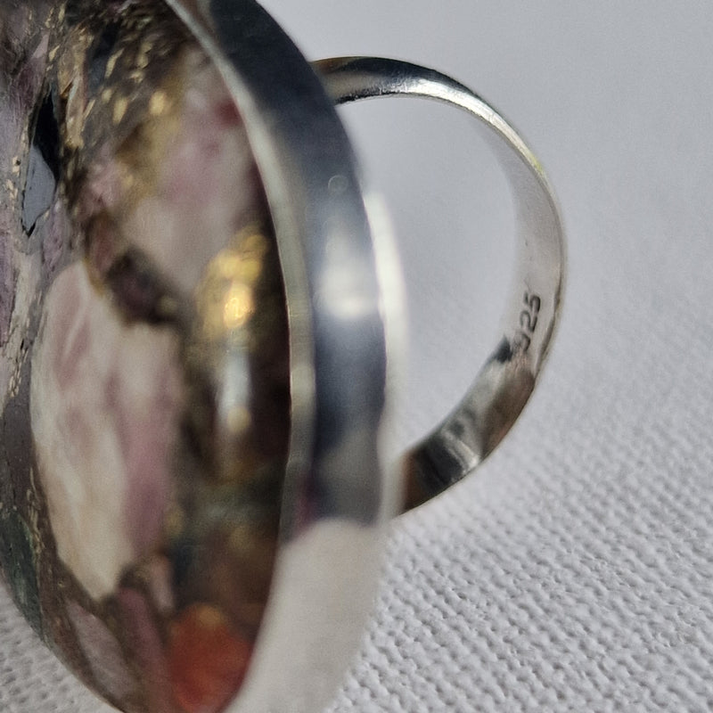 Beautiful Cocktail Ring Tourmaline Copper 925 Sterling Silver Jewellery - Baga Ethnik Living