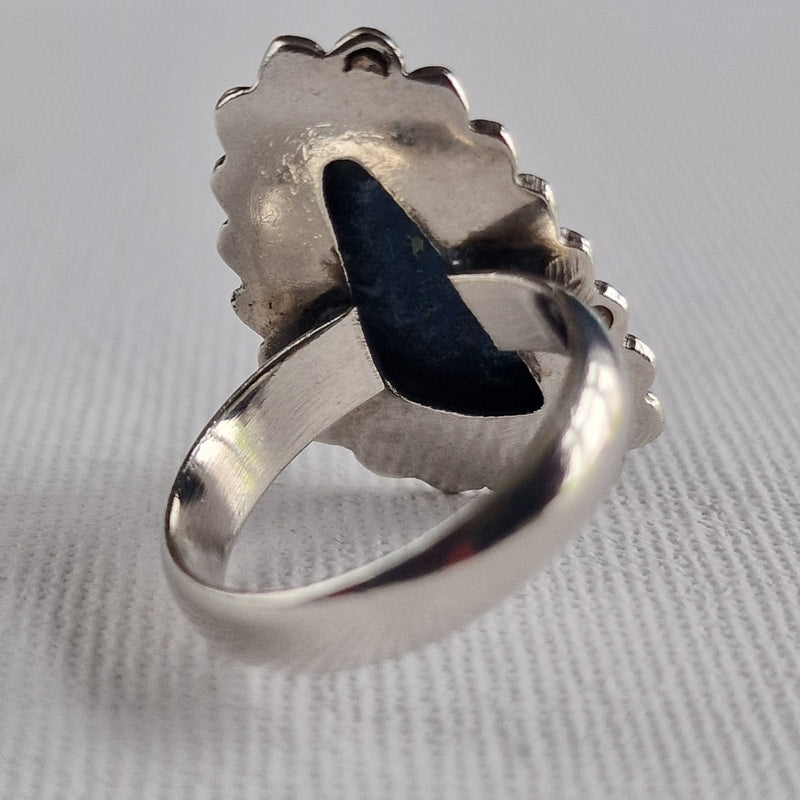 Azurite Vintage Handmade Sterling Silver Ring - Baga Ethnik Living