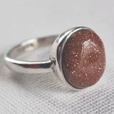 Shinning Sunstone Silver Sterling 925 Ring - Perfect gift this season - Baga Ethnik Living