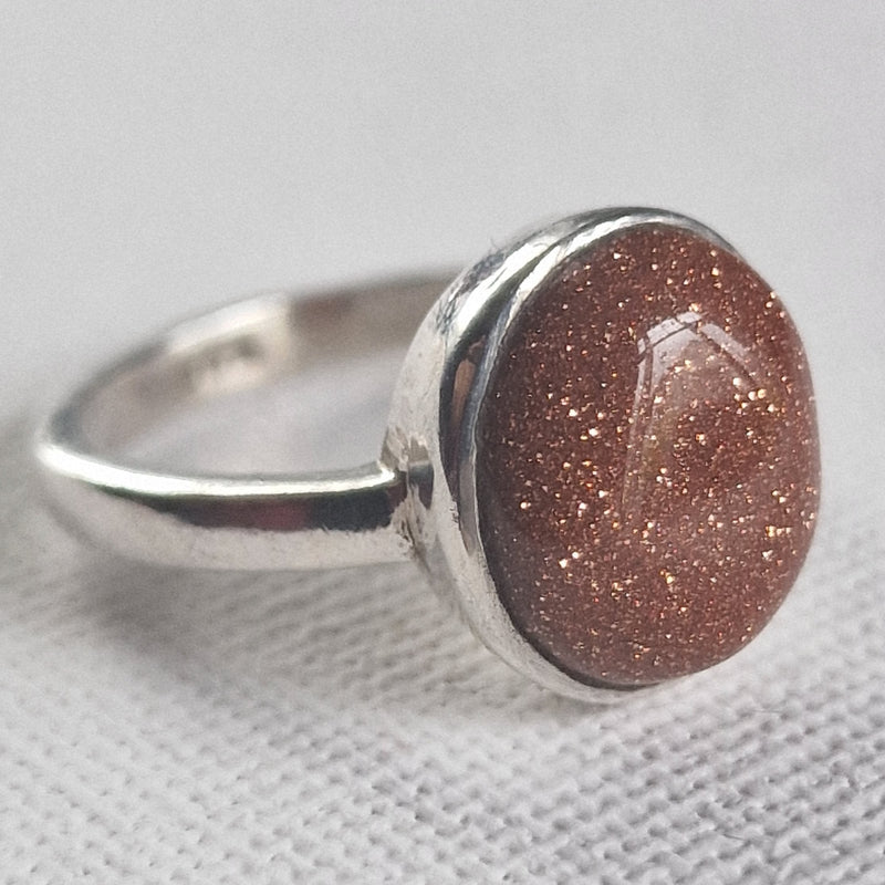 Shinning Sunstone Silver Sterling 925 Ring - Perfect gift this season - Baga Ethnik Living