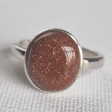 Shinning Sunstone Silver Sterling 925 Ring - Perfect gift this season - Baga Ethnik Living