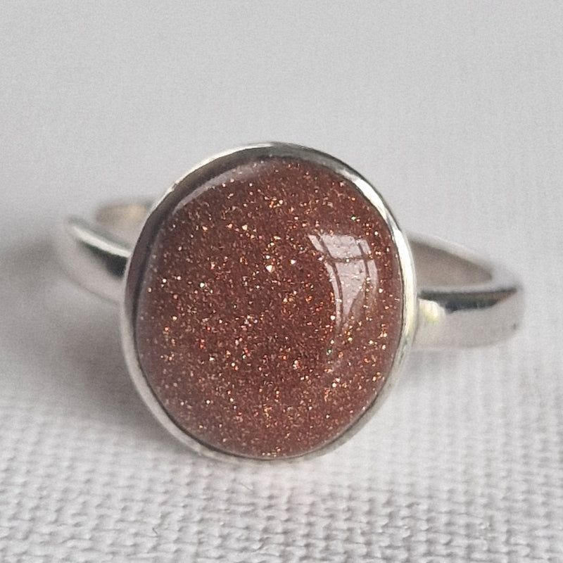 Shinning Sunstone Silver Sterling 925 Ring - Perfect gift this season - Baga Ethnik Living