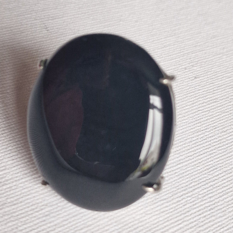 Statement Piece Black Onyx 925 Sterling Silver Ring - Baga Ethnik Living