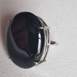 Statement Piece Black Onyx 925 Sterling Silver Ring - Baga Ethnik Living
