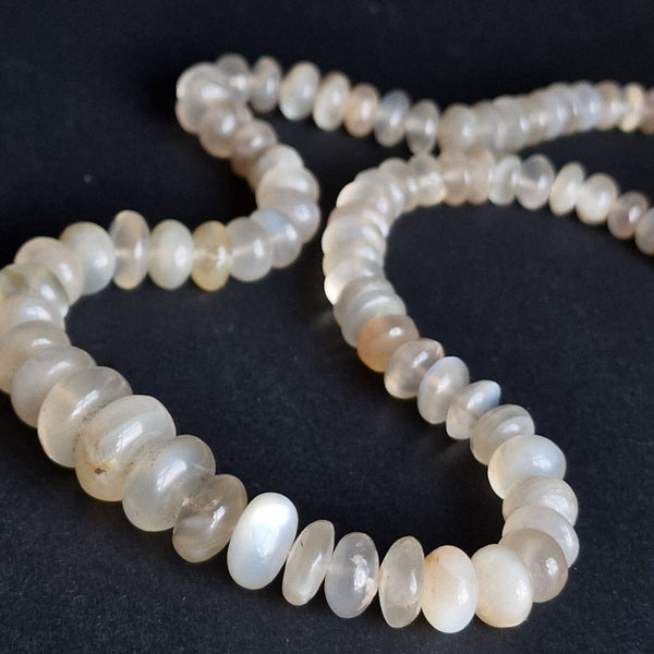 Lush Himalayan Round Moonstone Beaded Necklace