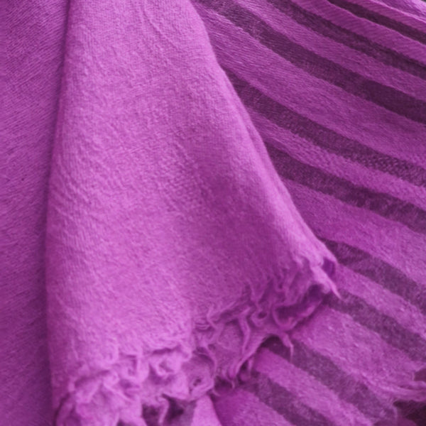 Luxury Soft Kashmir Pashmina Stole - French violet