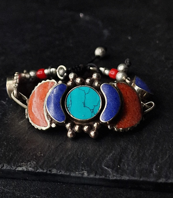 Mantra Tibetan Turquoise Bracelet