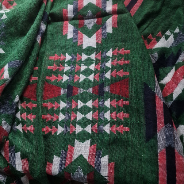 Serenity Tibet Yak Wool Shawl Himalayan Blanket Scarf - Emerald Green - Baga Ethnik Living
