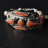 Red Coral Tibetan Handmade Unique Bracelet - Baga Ethnik Living