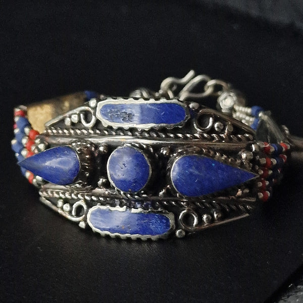 Handmade Nepalese Bracelet Lapis Vinatge design