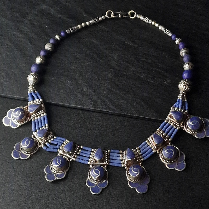 Tibetan Lapis Lazuli Handmade Necklace Gift for Her