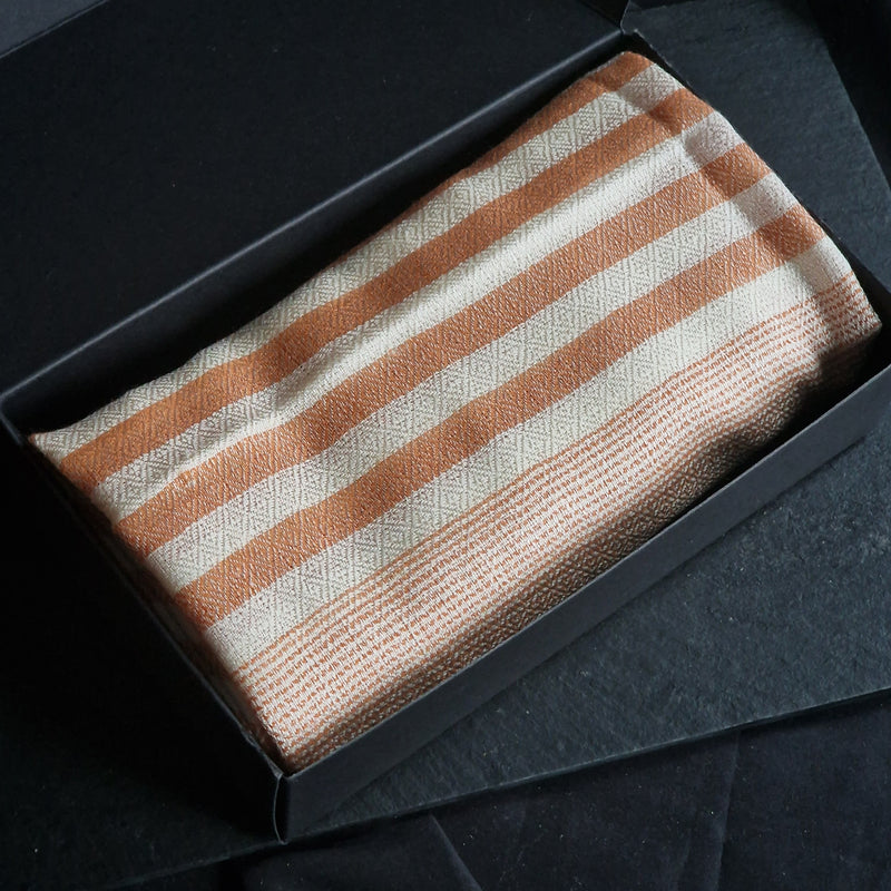 Stylish Luxury Soft Kashmir Pashmina Stole - Ochre - Baga Ethnik Living
