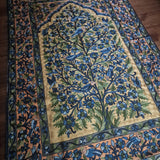 Kashmir Chain-Stitch Handmade Tree Of Life Silk Tapestry - Baga Ethnik Living