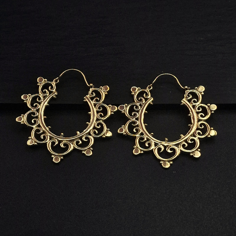 Handmade Tribal Hoop Intricate Bohemian Style Earring