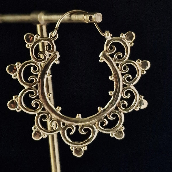 Handmade Tribal Hoop Intricate Bohemian Style Earring