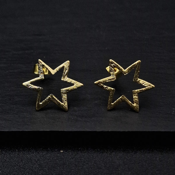 Simplistic Star Studs Mix Metal Earrings