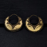 Bohemian Brass Hoop Earrings