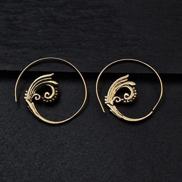 Hoop Lightweight Brass Handmade Earrings