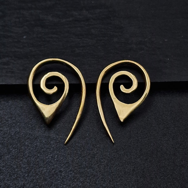 Spiral Tribal Hoop Earring