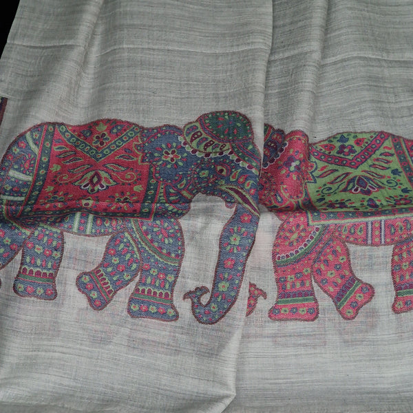 Traditional Kashmir Pashmina – Lightweight & Luxuriously Soft – Ivor White
