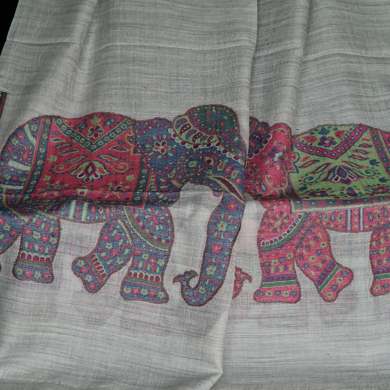 Traditional Kashmir Pashmina – Lightweight & Luxuriously Soft – Ivor White