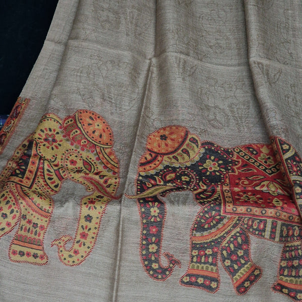 Fine Wool Blend Pashmina – Elephant Grey