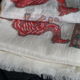 Lightweight Finest Quality Wool Pashmina Stole – White Elephant