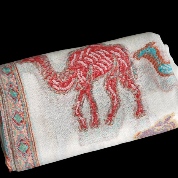 Lightweight Finest Quality Wool Pashmina Stole – White Elephant