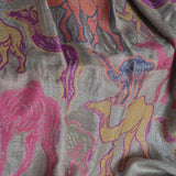 Fine Wool Blend Kani Kashmir Pashmina Stole – Sahara Color, Handwoven