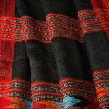 Himalayan Pure 100% Yak Wool Stole Diamond Weave in Black
