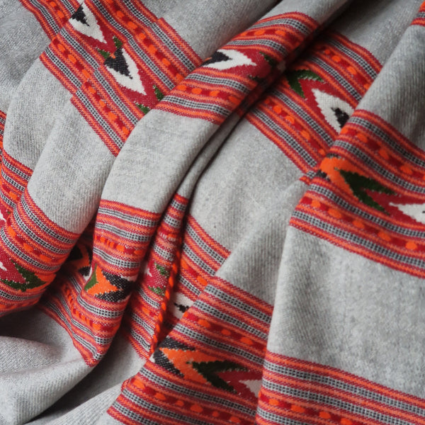 100% Pure Grey Yak Wool Shawl