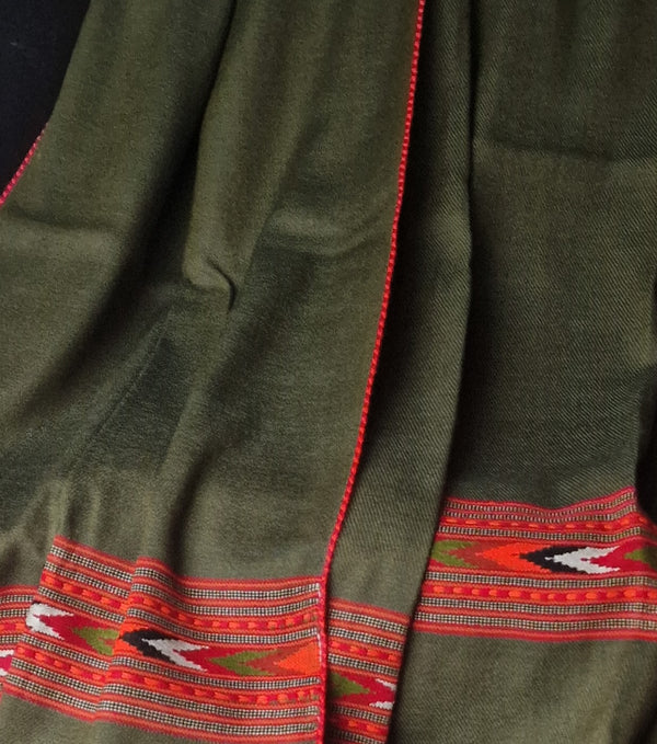 Authentic 100% Himalayan Green Yak Wool Shawl