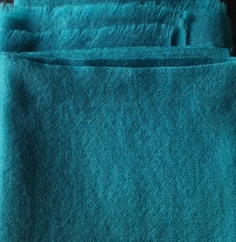 Handloom Cashmere Pashmina 100% Pure Stole - Antiqua Aqua