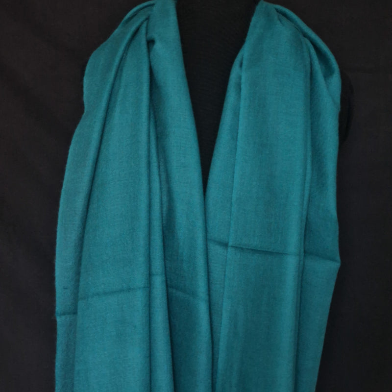 Handloom Cashmere Pashmina 100% Pure Stole - Antiqua Aqua