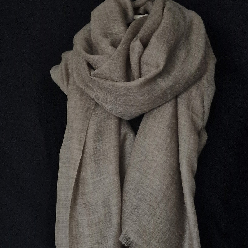 Authentic Luxury Soft Kashmir Pashminas Cashmere Stole - 100% Cashmere Grey