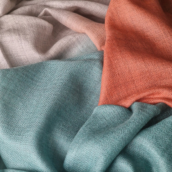 100% Cashmere Luxury Kashmir Ombré  – Bronzy Shore