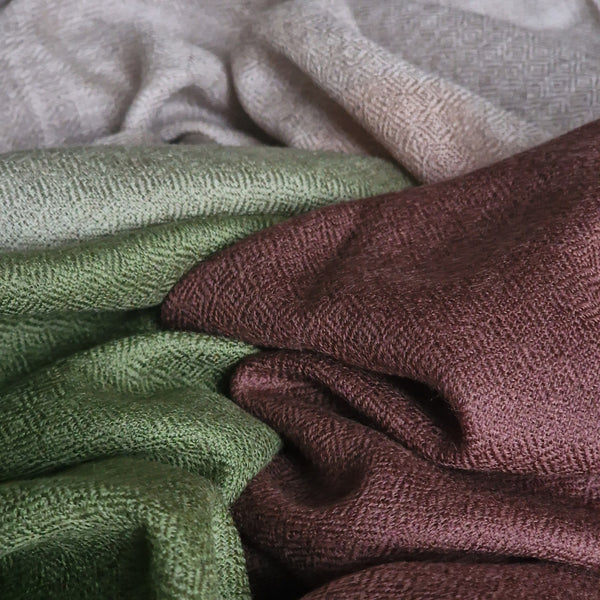 Luxury Kashmir Pure Ombré Pashmina 100% Cashmere Stole - Avocado Green - Baga Ethnik Living Default Title Accessories:Scarves & Wraps