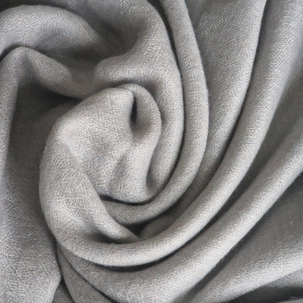 Natural Diamond Weave 100% Pashmina Kashmir Stole - Soft White