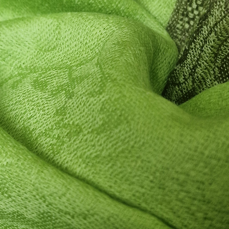 Ultra-Soft Green Paisley Kashmiri Pashmina Scarf Wrap - Pear Green
