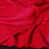 Luxurious Red Kashmiri Diamond Weave Pashmina Scarf - Cherry Red
