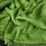 Green Pashmina Kashmiri Paisley Weave Scarf - Kelly Green