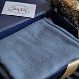 Diamond Weave Soft Kashmiri Pashmina Scarf - Cool Grey