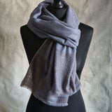 Warm Paisley Weave Kashmiri Pashmina Scarf - Grey Chateau