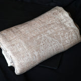 Kashmiri Paisley Weave Handwoven Pashmina Scarf - Cream white