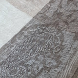 Kashmiri Paisley Weave Handwoven Pashmina Scarf - Cream white
