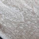 Kashmiri Paisley Weave Handwoven Pashmina Scarf - Cream white