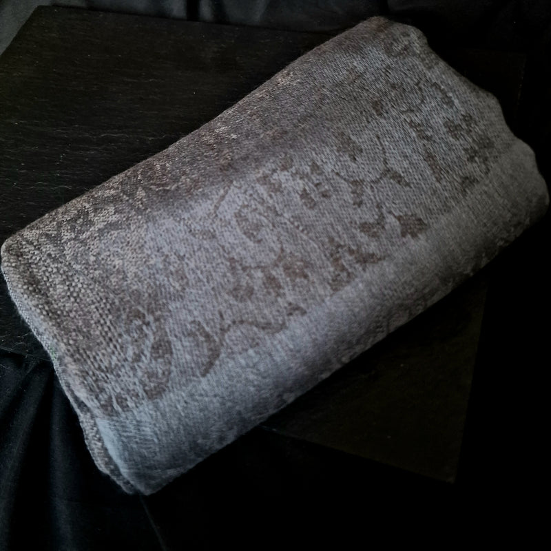 Warm Paisley Weave Kashmiri Pashmina Scarf - Grey Chateau