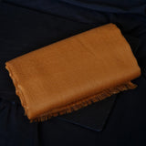 Kashmiri Diamond Weave Orange Pashmina Scarf - Pumpkin