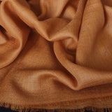 Kashmiri Diamond Weave Orange Pashmina Scarf - Pumpkin